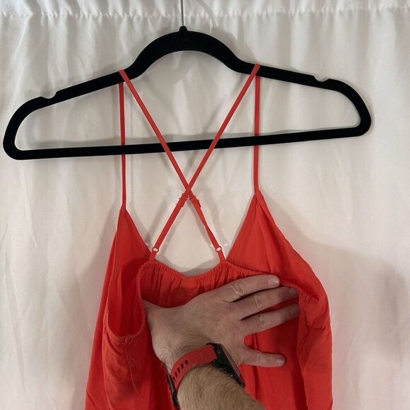 New Old Navy Maxi Dress Women Medium Pink Sleeveless Spaghetti Strap Lightweight - Picture 6 of 7